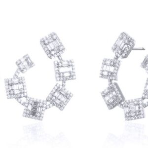 SE25135, Ladies' Moissanite Ring, S925, Rhodium Plated, White, 10.47g
