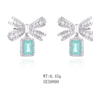 SE50899, Ladies' Moissanite Ring, S925, Rhodium Plated, White, 6.29g