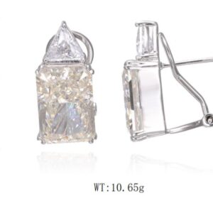 SE43234, Ladies' Moissanite Ring, S925, Rhodium Plated, White, 9.79g