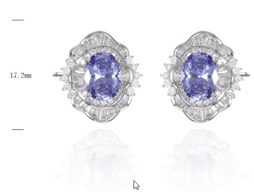 SE43814, Ladies' Moissanite Ring, S925, Rhodium Plated, White, 6.07g