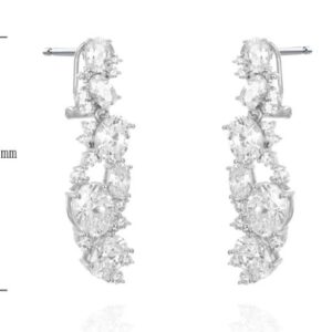 SE01661, Ladies' Moissanite Ring, S925, Rhodium Plated, White, 13.87g