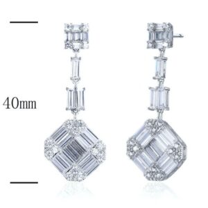 SE16892, Ladies' Moissanite Ring, S925, Rhodium Plated, White, 6.79g
