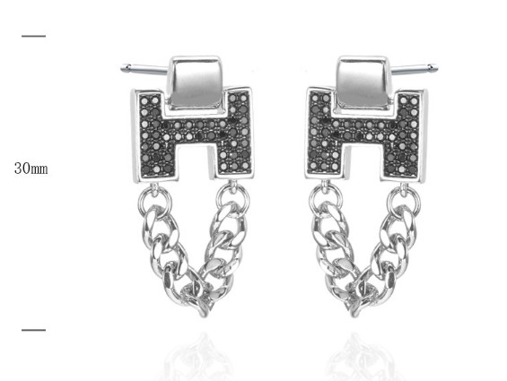SE40541-C, Ladies' Moissanite Ring, S925, Rhodium + Black Rhodium Plated, Silver, 7.53g