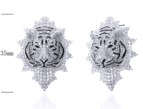SE30561, Ladies' Moissanite Ring, S925, Rhodium Plated, White, 16.24g