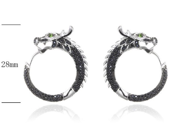 SE24317-C, Ladies' Moissanite Ring, S925, Rhodium + Black Rhodium Plated, Silver, 11.49g