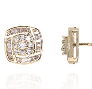 SE40846, Ladies' Moissanite Earring, S925, Rhodium Plated, White, 3.28g
