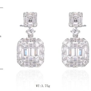 SE45694, Ladies' Moissanite Ring, S925, Rhodium Plated, White, 3.38g