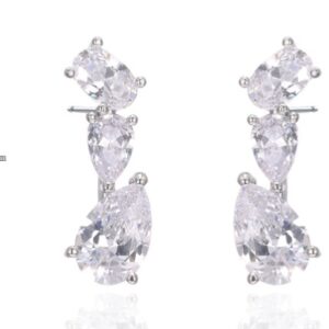SE44267, Ladies' Moissanite Ring, S925, Rhodium Plated, White, 2.7g