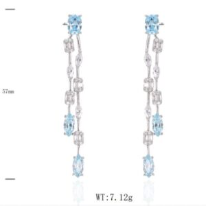 SE45619, Ladies' Moissanite Ring, S925, Rhodium Plated, White, 6.367g