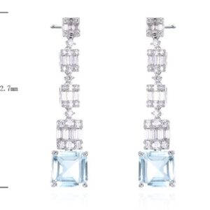 SE43333, Ladies' Moissanite Ring, S925, Rhodium Plated, White, 8.433g