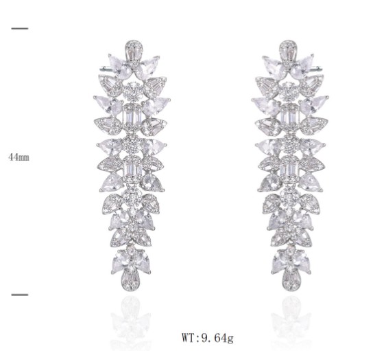 SE45612, Ladies' Moissanite Ring, S925, Rhodium Plated, White, 10.48g