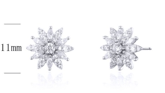 SE24948, Ladies' Moissanite Ring, S925, Rhodium Plated, White, 2.05g