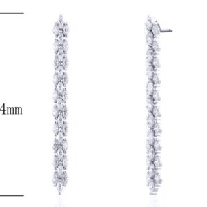 SE24176, Ladies' Moissanite Ring, S925, Rhodium Plated, White, 5.83g