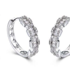 SE19803, Ladies' Moissanite Ring, S925, Rhodium Plated, White, 4.528g