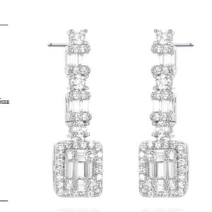SE40351, Ladies' Moissanite Ring, S925, Rhodium Plated, White, 3.566g