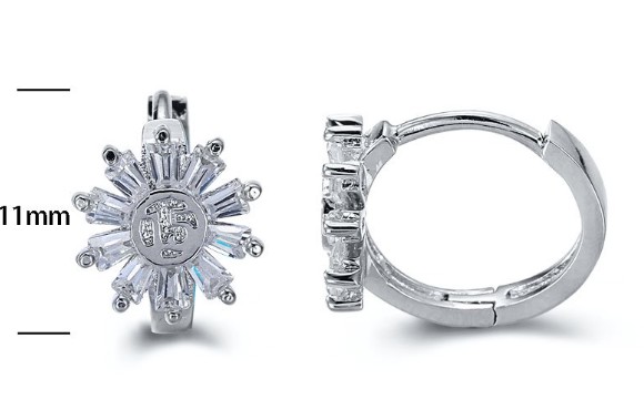 SE15572, Ladies' Moissanite Ring, S925, Rhodium Plated, White, 1.895g