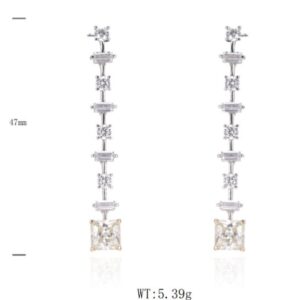SE45621, Ladies' Moissanite Ring, S925, Rhodium Plated, White, 4.808g