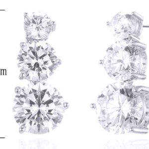 SE30361, Ladies' Moissanite Ring, S925, Rhodium Plated, White, 5.722g
