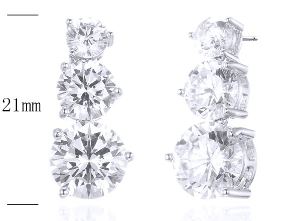 SE30361, Ladies' Moissanite Ring, S925, Rhodium Plated, White, 5.722g
