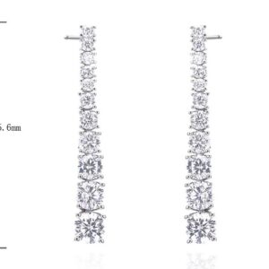 SE43557, Ladies' Moissanite Ring, S925, Rhodium Plated, White, 4.85g