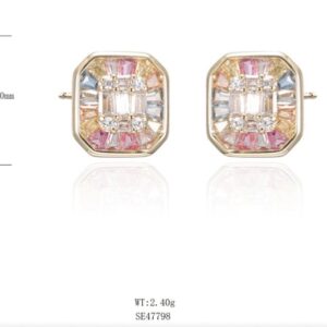 SE47798, Ladies' Moissanite Ring, S925, Rhodium Plated, White, 2.4g