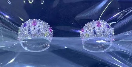 SE39456, Ladies' Moissanite Earring, S925, Rhodium Plated, White, 8.78g