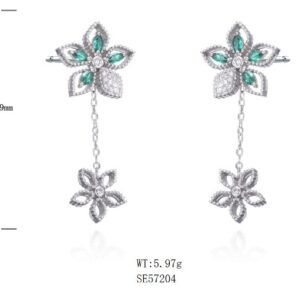 SE57204, Ladies' Moissanite Ring, S925, Rhodium Plated, White, 5.58g
