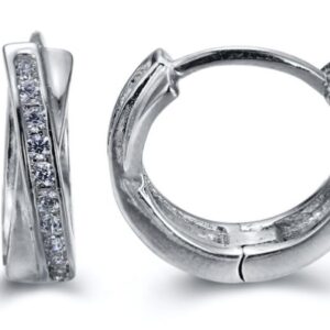 SE15526, Ladies' Moissanite Earring, S925, Rhodium Plated, White, 1.88g