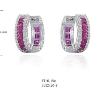 SE52420, Ladies' Moissanite Ring, S925, Rhodium Plated, White, 6.49g