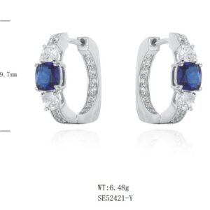 SE52421, Ladies' Moissanite Ring, S925, Rhodium Plated, White, 6.532g