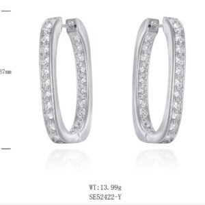 SE52422, Ladies' Moissanite Ring, S925, Rhodium Plated, White, 14.423g