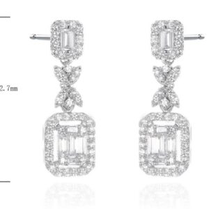 SE42103, Ladies' Moissanite Ring, S925, Rhodium Plated, White, 3.438g