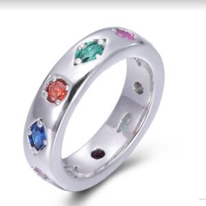 SJ44798, Ladies' Moissanite Ring, S925, Rhodium Plated, White, 7.1g