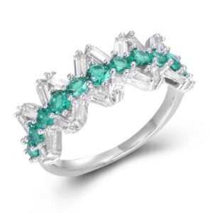 SJ45431, Ladies' Moissanite Ring, S925, Rhodium Plated, White, 3.32g