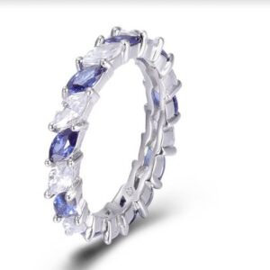 SJ46035, Ladies' Moissanite Ring, S925, Rhodium Plated, White, 2.88g