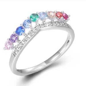 SJ45686, Ladies' Moissanite Ring, S925, Rhodium Plated, White, 2.31g