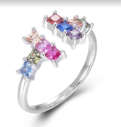 SJ45448, Ladies' Moissanite Ring, S925, Rhodium Plated, White, 2.07g