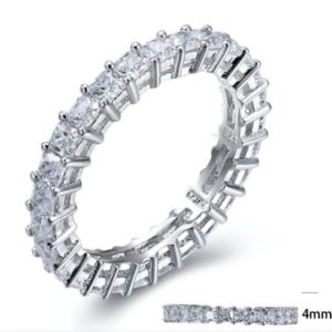 SJ24377, Ladies' Moissanite Ring, S925, Rhodium Plated, White, 2.52g