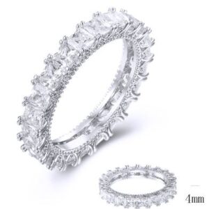 SJ37773, Ladies' Moissanite Ring, S925, Rhodium Plated, White, 2.76g