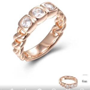 G01028, Ladies' Moissanite Ring, S925, Rhodium Plated, White, 5.59g