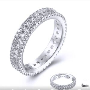 SJ38744, Ladies' Moissanite Ring, S925, Rhodium Plated, White, 3.55g