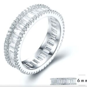 SJ27767, Ladies' Moissanite Ring, S925, Rhodium Plated, White, 3.55g