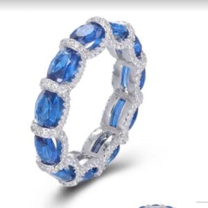 SJ51559, Ladies' Moissanite Ring, S925, Rhodium Plated, White, 5.41g