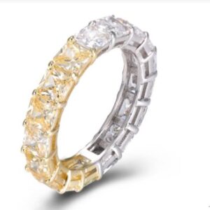 SJ49432, Ladies' Moissanite Ring, S925, Rhodium Plated, White, 3.99g