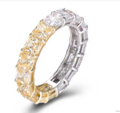 SJ49432, Ladies' Moissanite Ring, S925, Rhodium Plated, White, 3.99g