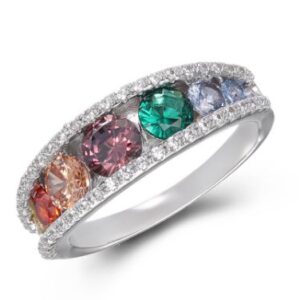 SJ48743, Ladies' Moissanite Ring, S925, Rhodium Plated, White, 4.92g