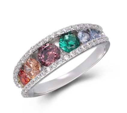 SJ48743, Ladies' Moissanite Ring, S925, Rhodium Plated, White, 4.92g