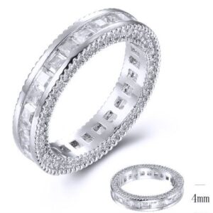 SJ38936, Ladies' Moissanite Ring, S925, Rhodium Plated, White, 4.11g