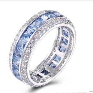 SJ31965, Ladies' Moissanite Ring, S925, Rhodium Plated, White, 5g
