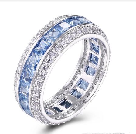 SJ31965, Ladies' Moissanite Ring, S925, Rhodium Plated, White, 5g